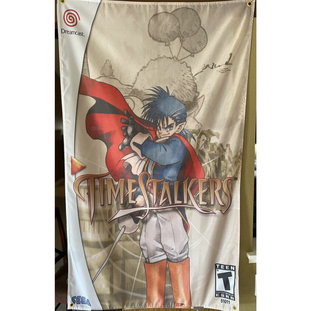 Time Stalkers 5ft Flag Sega Dreamcast 2000 Banner Poster